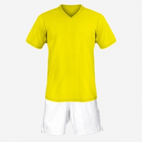 Детская футбольная форма Playfootball (yellow-white)