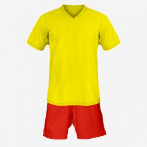 Детская футбольная форма Playfootball (yellow-red)