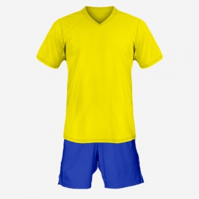 Детская футбольная форма Playfootball (yellow-blue)