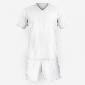 Детская футбольная форма Playfootball (white-white)