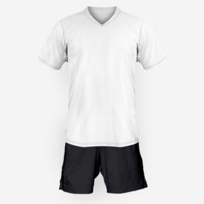 Детская футбольная форма Playfootball (white-black)