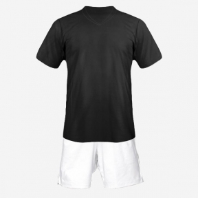 Детская футбольная форма Playfootball (black-white)