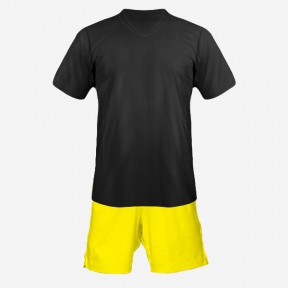 Детская футбольная форма Playfootball (black-yellow)
