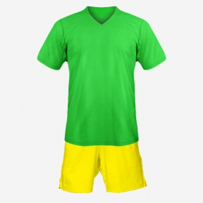 Детская футбольная форма Playfootball (green-yellow)