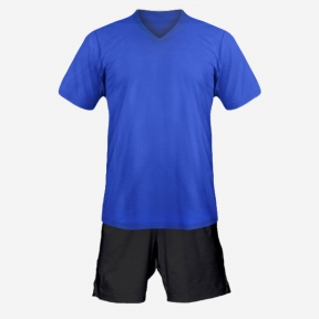 Детская футбольная форма Playfootball (blue-black)