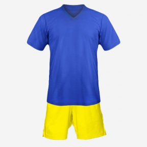 Детская футбольная форма Playfootball (blue-yellow)