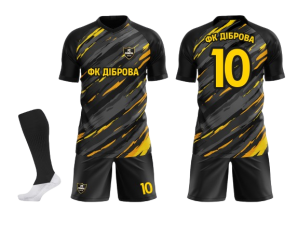 Футбольная форма на заказ ФК Диброва черная