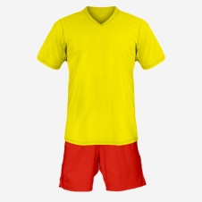 Детская футбольная форма Playfootball (yellow-red)