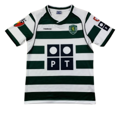 Ретро-футболка Спортинг 2001-2003 stadium бело-зеленая